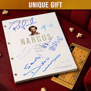 Narcos (2015) GUIÓN DE TV / Réplica del guión piloto de un drama criminal / Regalo para un fanático de la serie de televisión / Recuerdos de la serie de televisión y decoración de habitación