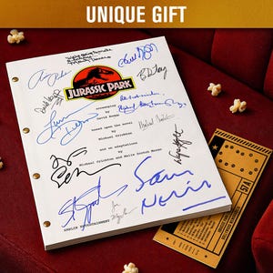 ジュラシック・パーク（1993年）映画脚本｜SFアドベンチャー 初稿レプリカ｜映画愛好家へのギフト｜映画館の装飾品＆映画ファンの記念品