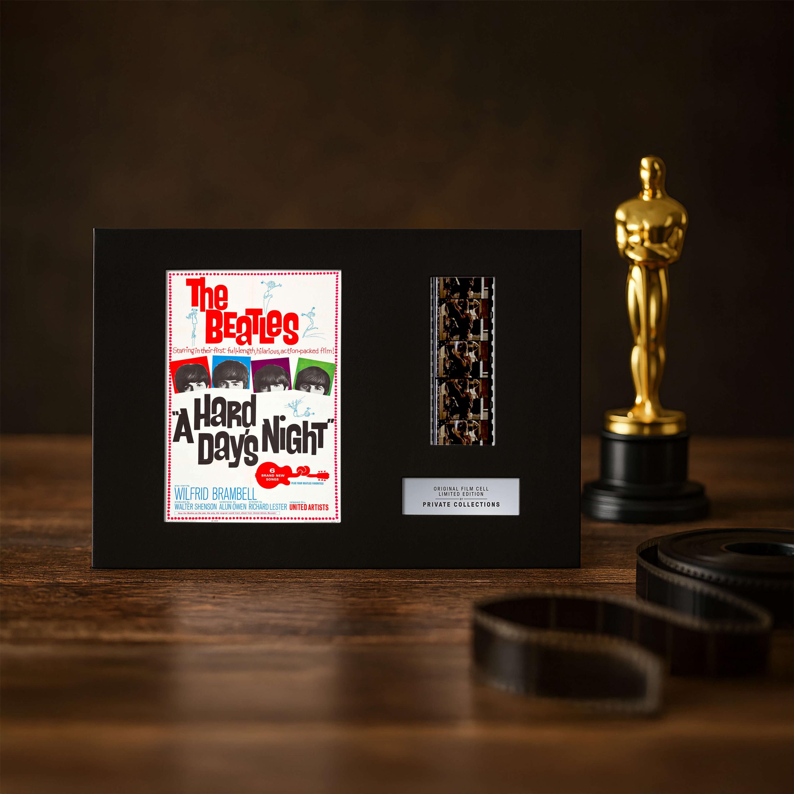 sho ビートルズ 映画フィルム　35㍉フィルム カット品4セット The BEATLES: A Hard Day's Night (1964) Authentic 35mm Film Cells