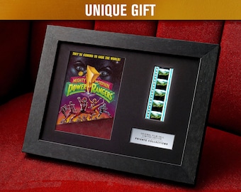MIGHTY MORPHIN Power Rangers (1995) Authentic 35mm Film Cells | LED Frame & Mat Board | Superhero Memorabilia | Room Wall Art Fan Gift