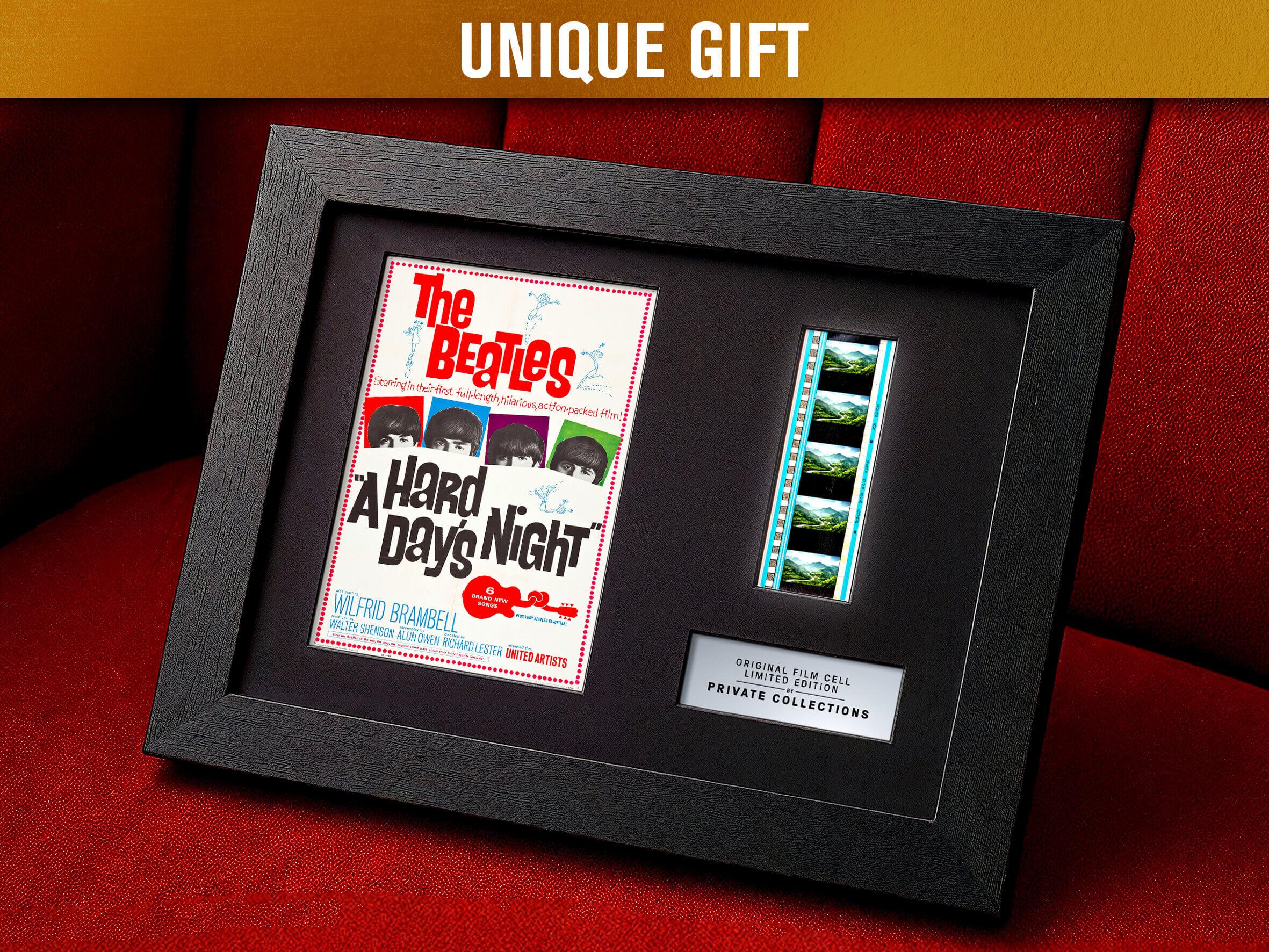 sho ビートルズ 映画フィルム　35㍉フィルム カット品4セット The BEATLES: A Hard Day's Night (1964) Authentic 35mm Film Cells