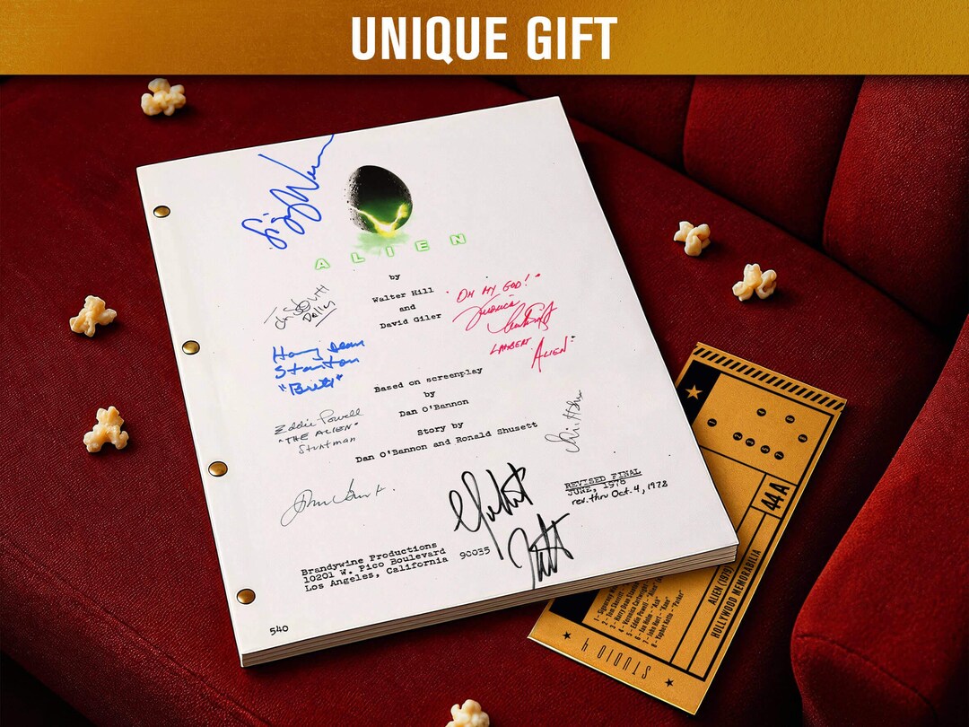 Alien (1979) MOVIE SCRIPT | Sci-fi Horror Screenplay Replica | Gift for ...