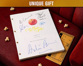 Llámame por tu nombre (2017) GUIÓN DE LA PELÍCULA / Réplica del guión de un drama romántico / Regalo para amantes del cine / Decoración de cine y regalo cinéfilo