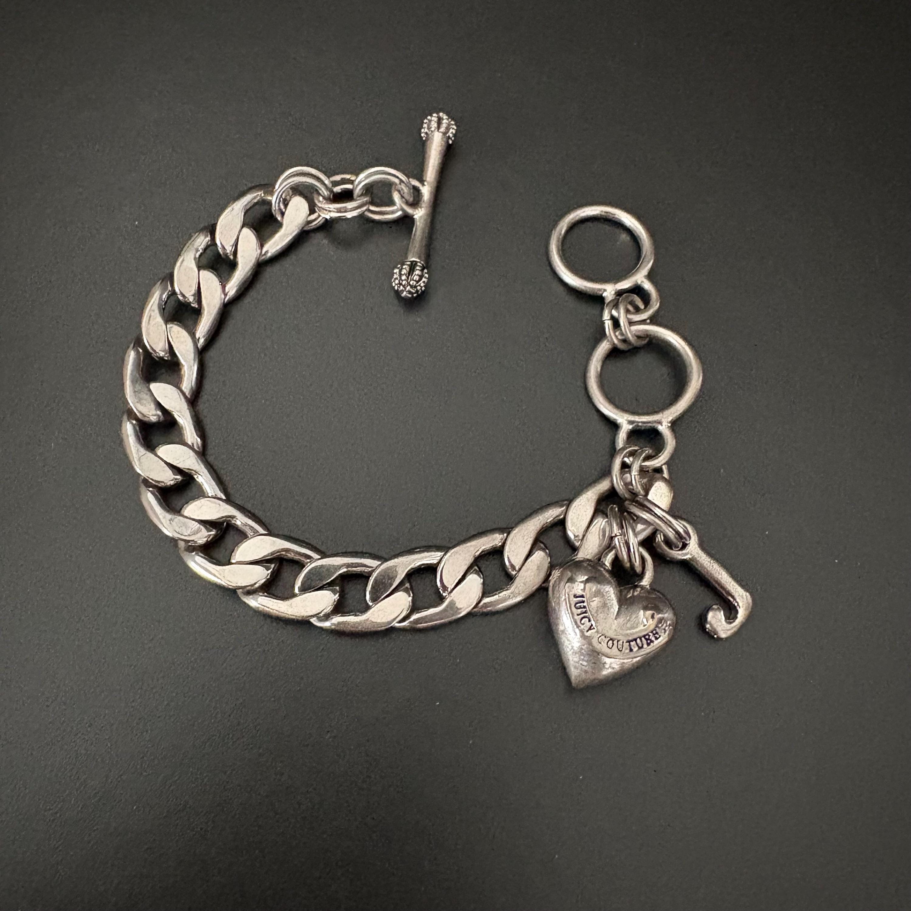 Silver Juicy Couture Charm Bracelet - Etsy