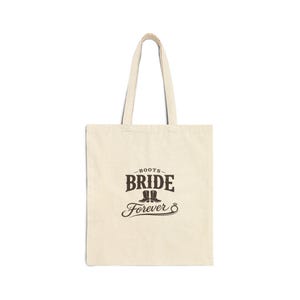 Bride Forever Canvas Tote | Engaged Bridal Era, Retro Slogan Bag