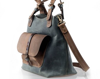 Handmade Tote leather bag, Leather Book Bag, Leather Purse, handmade leather bag, oversize full grain leather bag