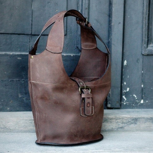 Handmade Leather Brown Ladybuq Bag Vintage Style Woman Purse - Etsy