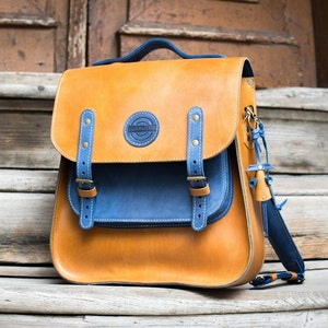Großer Leder Rucksack Oversize Rucksack Großer Weekender Rucksack Handgefertigter Vollnarbenleder Handtasche Sommer Rucksack
