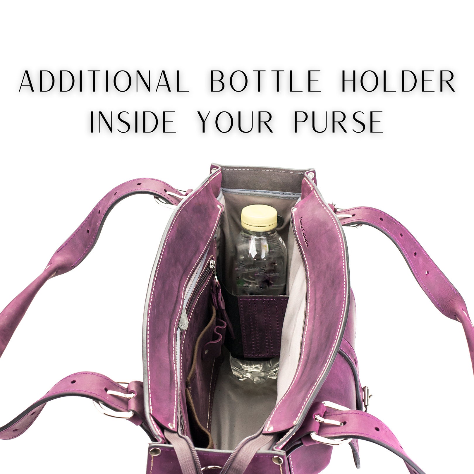 Womens Lunch Bag With Water Bottle Holder 