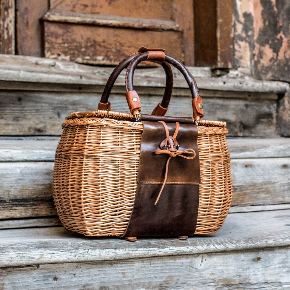 Buy Round Wicker Basket, Bucket Bag, Straw Purse, Jane Birkin Bag, Corn  No.4 Online in India - Etsy