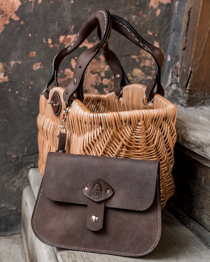 Wicker Shopping Handbag Picnic Wicker Basket Handwoven Etsy