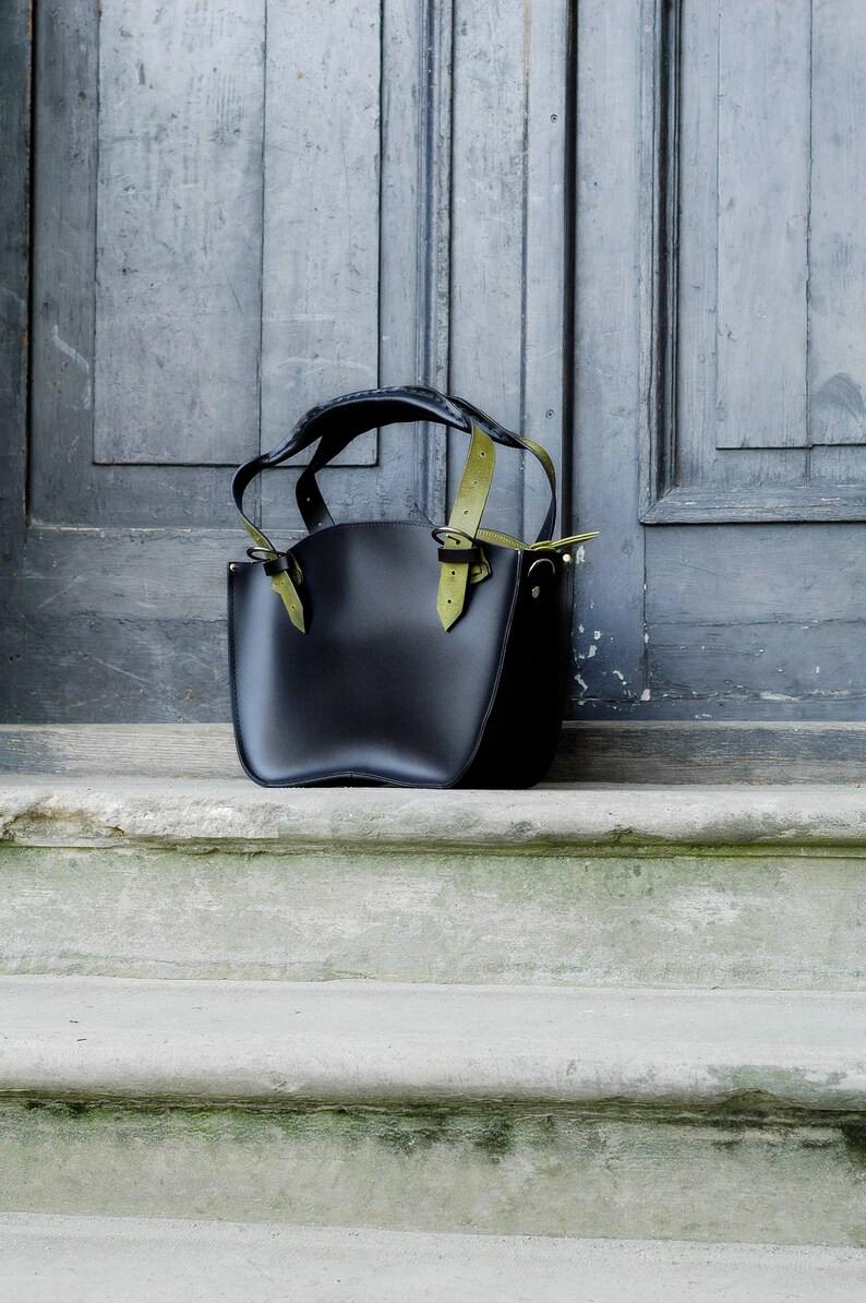 travel bag handmade laptop leather bag Black Office Tote Handmade Leather Handbag with Clutch set Kuferek crossbody women/'s bag