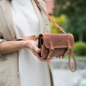 Cartera multifuncional, funda para teléfono, ranura para tarjeta, monedero pequeño, cartera cruzada, billetera hecha a mano, billetera de cuero natural, billetera personalizada