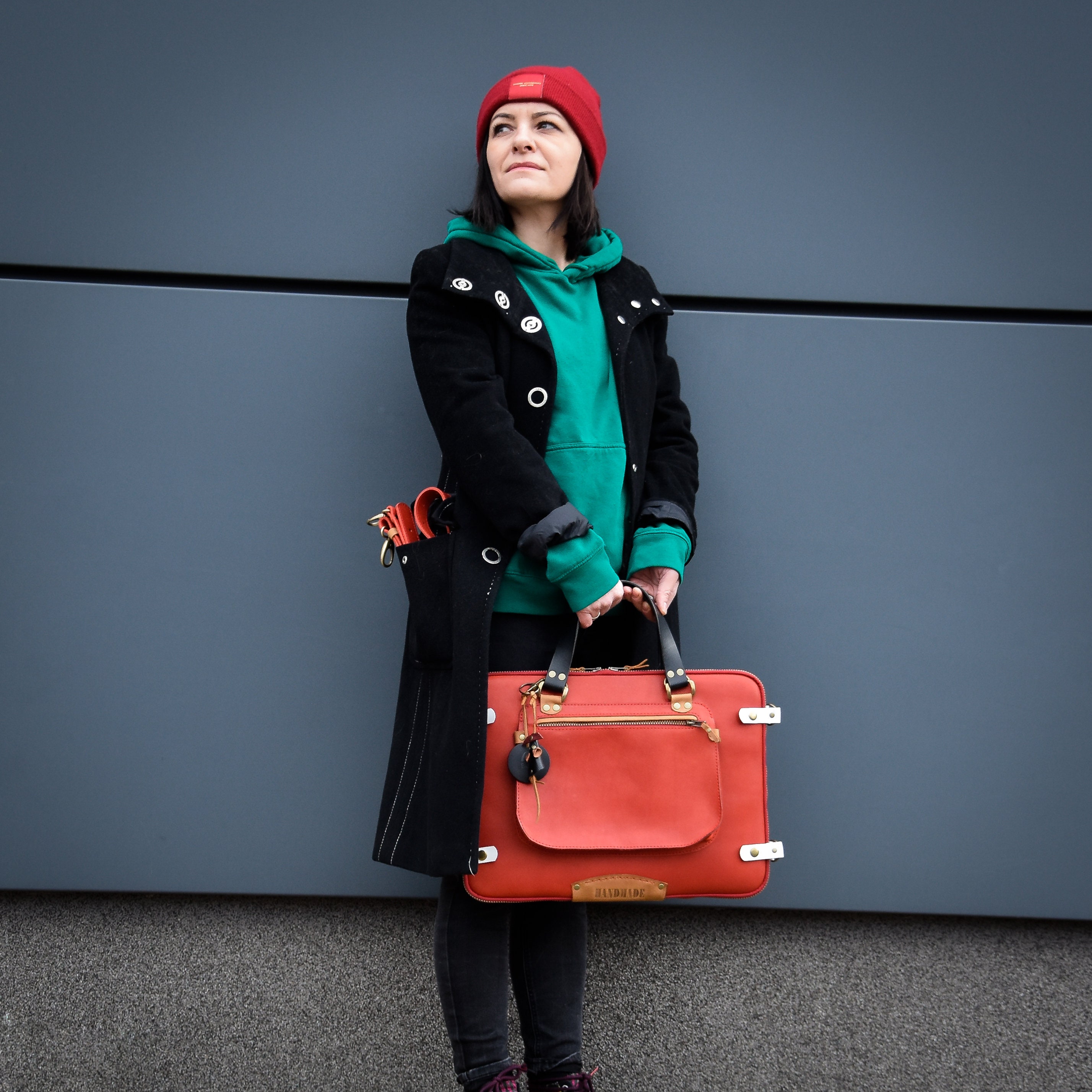 Mini recycled leather bag | Soruka EN