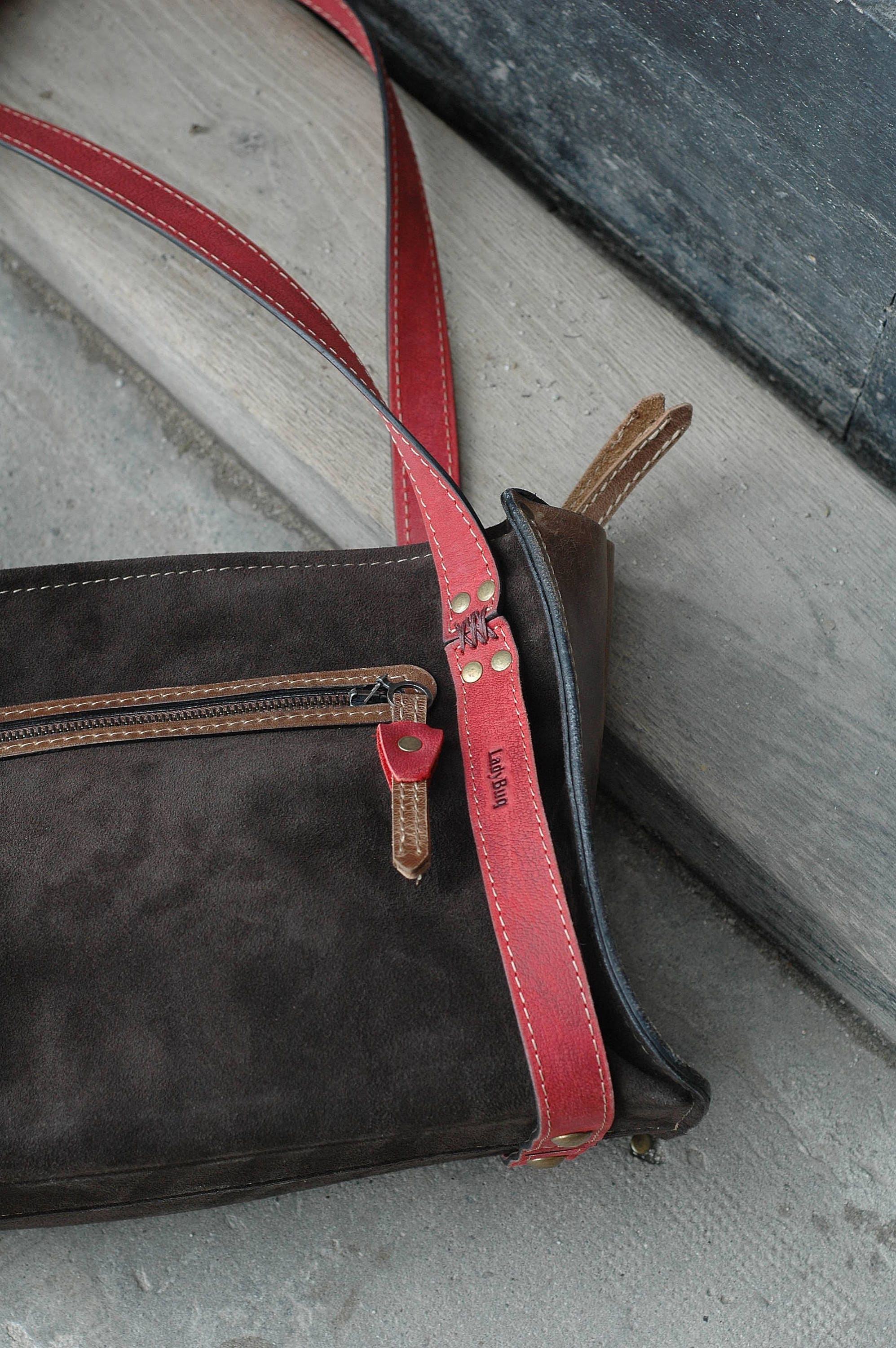 Vintage original purse leather bag shoulder handbag ladybuq | Etsy