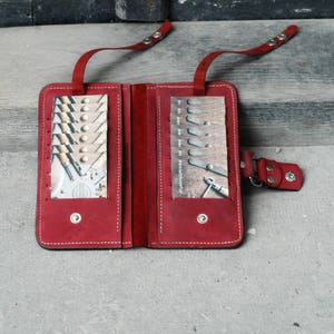 Leather checkbook wallet handmade coin purse LadyBuQ Wallet image 4