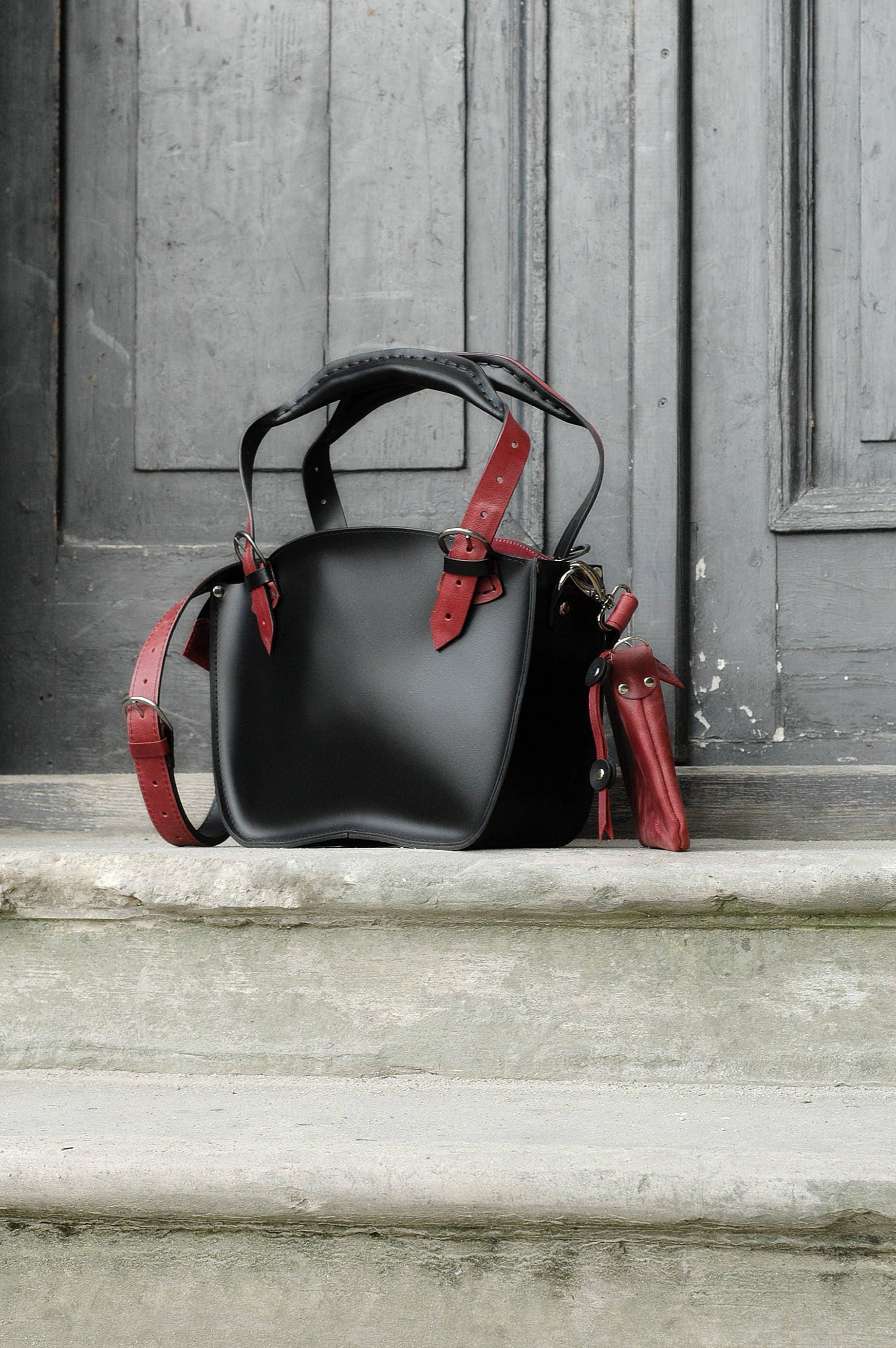Bag Leather Handmade Shoulder Bag With Clutch Set Kuferek Handmade
