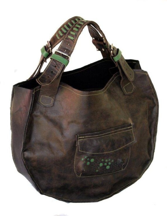 Items similar to HANDMADE LEATHER HANDBAG on Etsy