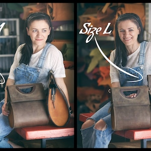 Oversize unique bag handmade full grain leather tote modern vintage style purse made by hand messenger laptop and documents office bag image 6