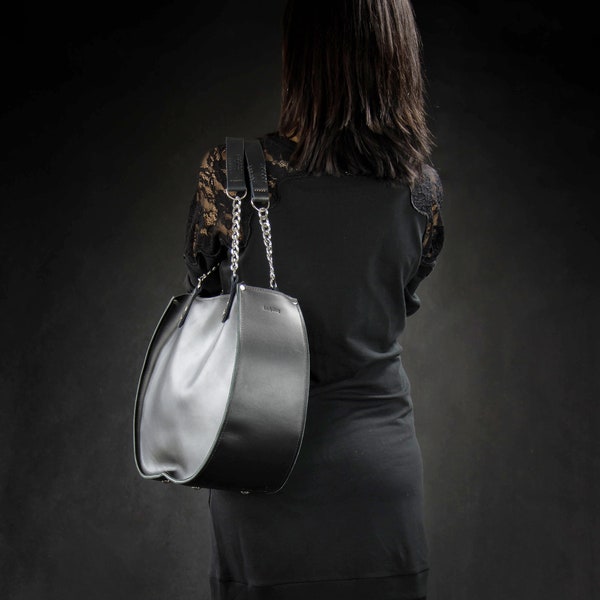 Black Tote handbag Handmade Purse office bag leather Bag handmade original handbag Ladybuq personalized bag Women purse woman gift stylish