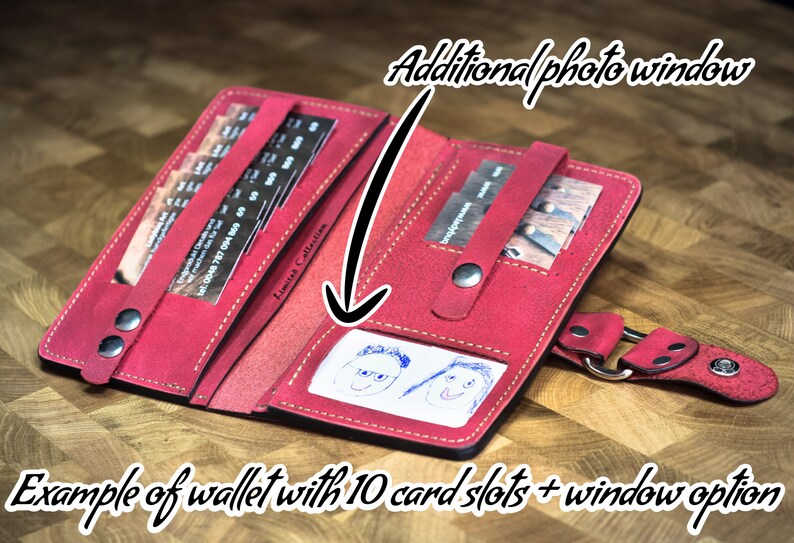 Monogrammed personalized woman wallet original leather checkbook 10 card slots+window