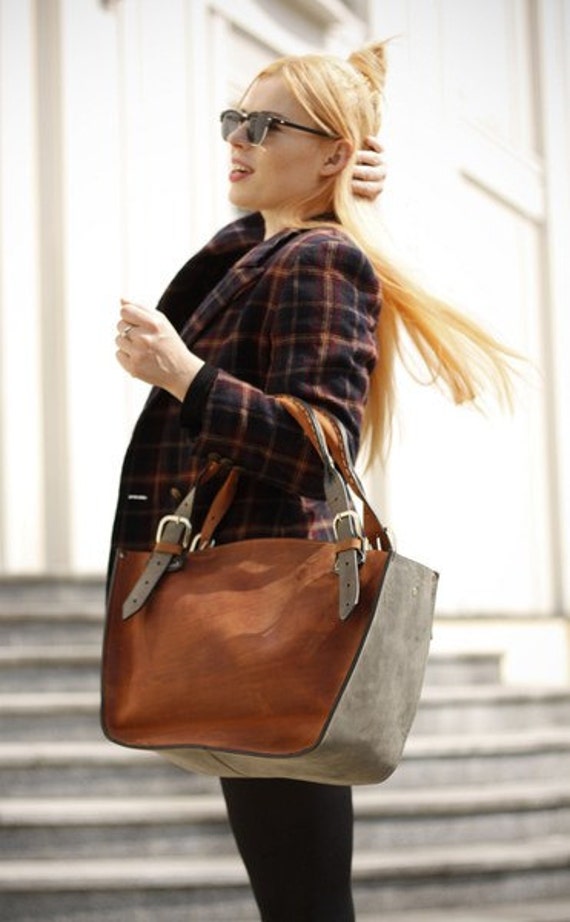 1leather Shoulder Bag With Clutch Set Ladybuq Art Vintage Ginger