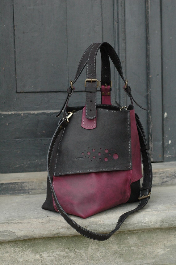 Handmade Woman Bag Leather Ladybuq Alicja Design Unique 