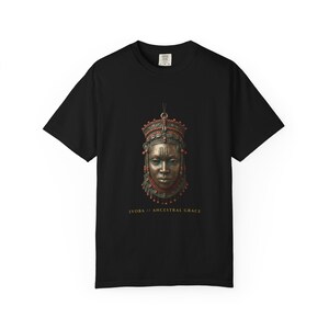Camiseta con máscara de la reina Idia de Benín, camiseta con diseño de Gracia Ancestral, regalo de historia nigeriana imagen 8