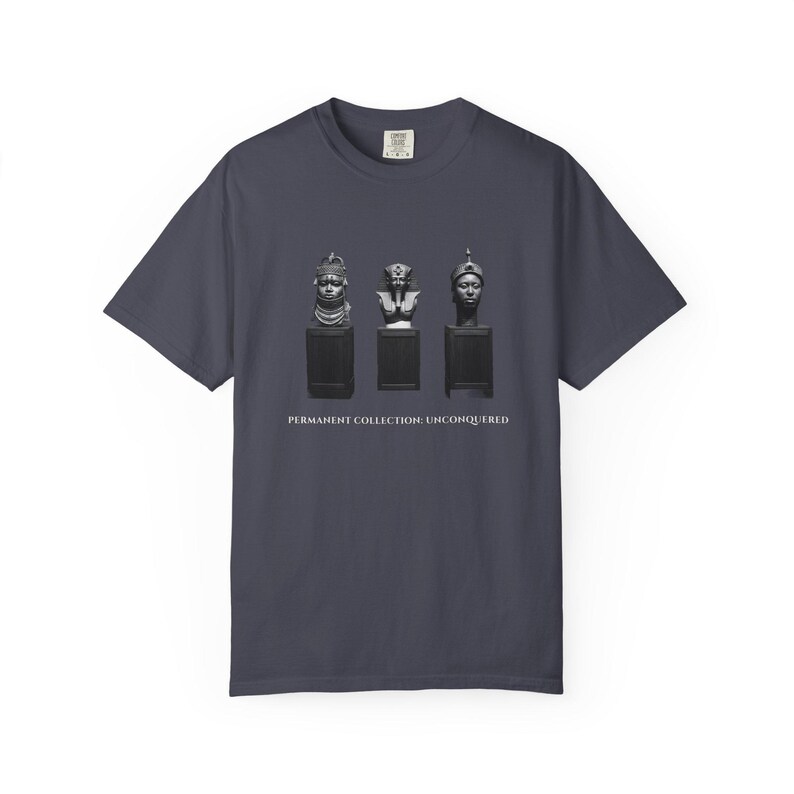 African Art T-Shirt, Benin Egypt Ife Museum Line-Up, Bronze & Nile Collection (Garment-Dyed) image 9
