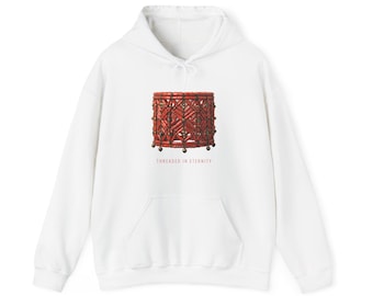 Benin Coral Beads Hoodie, Benin Kingdom Art Sweatshirt, Nigerian History Gift, Unisex Heavy Blend Hooded Sweatshirt