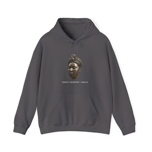 Sweat à capuche Ife Head Wireframe, streetwear afrocentrique, art de l'an 1300 (mélange épais) image 2