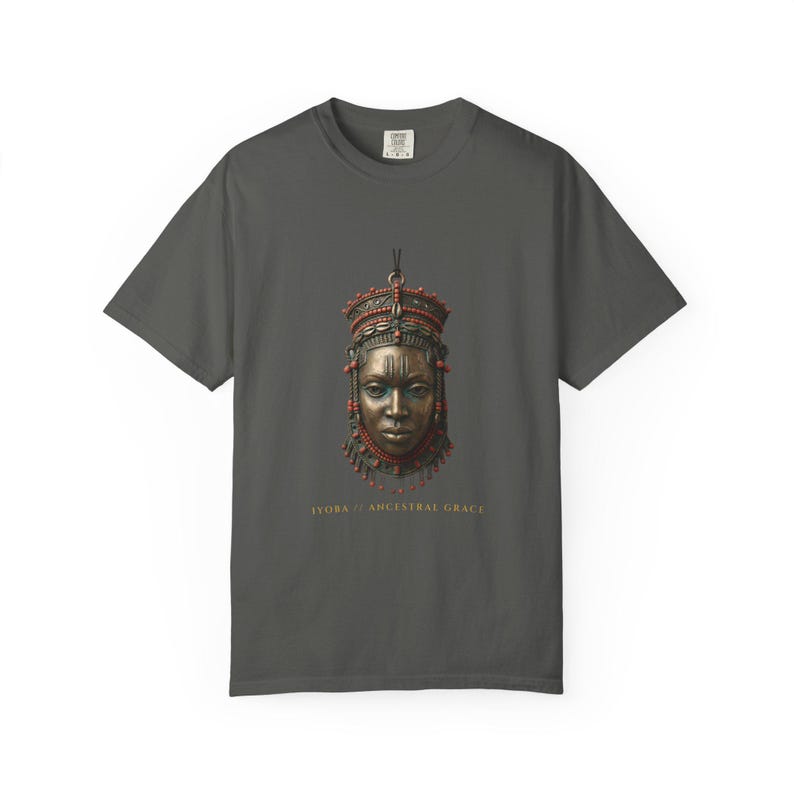 Camiseta con máscara de la reina Idia de Benín, camiseta con diseño de Gracia Ancestral, regalo de historia nigeriana imagen 7