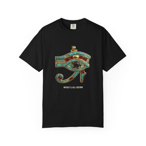 Eye of Horus Amulet T-Shirt, Ancient Egypt Art, Intact & All-Seeing (Printed to Order) image 8