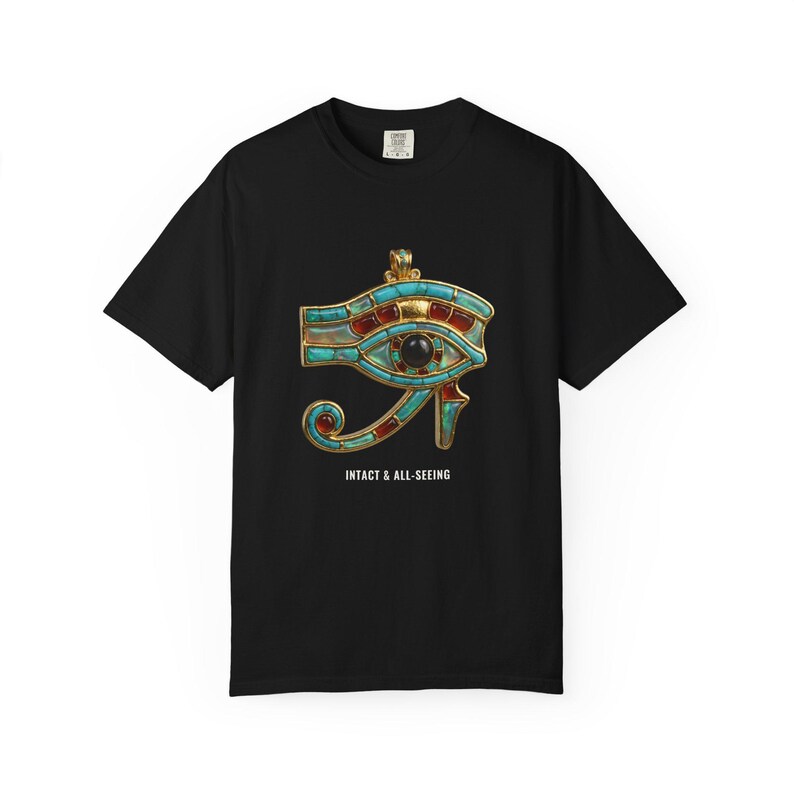 Eye of Horus Amulet T-Shirt, Ancient Egypt Art, Intact & All-Seeing (Printed to Order) image 8