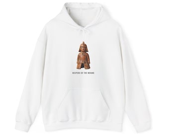 Haniwa Warrior Hoodie, Ancient Japanese Art Sweatshirt, Kofun Period History Gift, Unisex Heavy Blend Hooded Sweatshirt