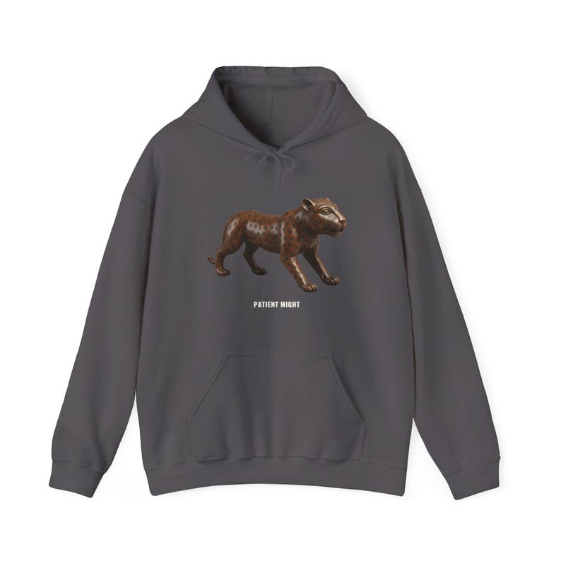 Benin Bronze Leopard Hoodie, Afrocentric Streetwear, History Lover Gift (Heavy Blend) image 2