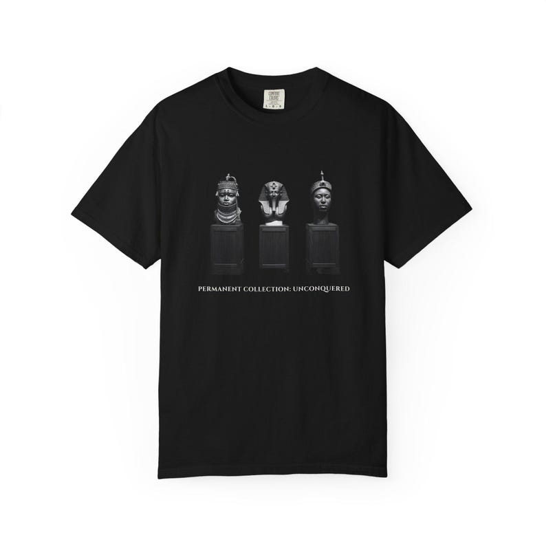 African Art T-Shirt, Benin Egypt Ife Museum Line-Up, Bronze & Nile Collection (Garment-Dyed) image 8