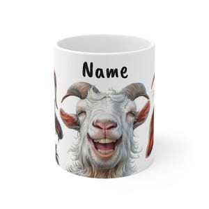 Custom Goat Mug: Funny Animal Coffee Cup, Farmhouse Decor