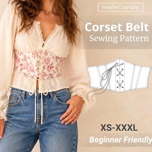 Corset Sewing Pattern for Women (XS-XXXL), Lined Corset Pattern, Corset Belt, Underbust Corset, Women Corset Pattern