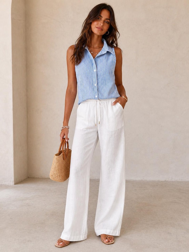 Anne Shirt Sewing Pattern for Women (XS-XXXL), Summer Shirt Pattern, Women Sewing Pattern, Button up Shirt, Sleeveless Shirt, Blouse Pattern image 3