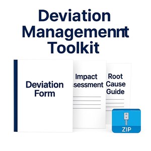 Toolkit voor afwijkingsbeheer | Afwijkingsformulier, impactanalyse, RCA-handleiding | GMP-kwaliteitssysteemtemplates (DE)