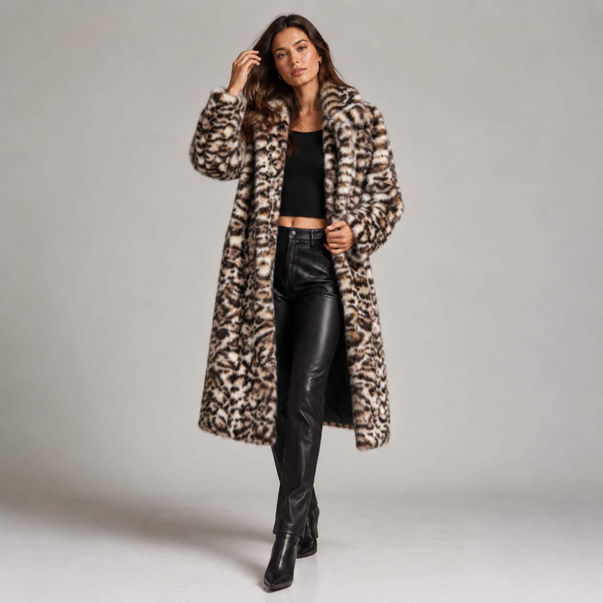 Snow leopard coat - Etsy 日本