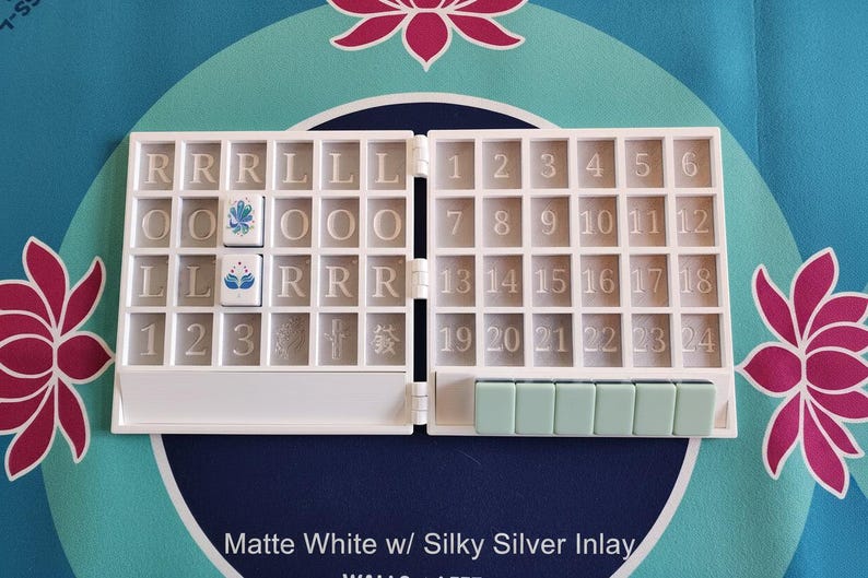 Tablero XL Anywhere / Fichas grandes de Mahjong americano / Solo / Tablero de solitario / Estante incorporado / imagen 11