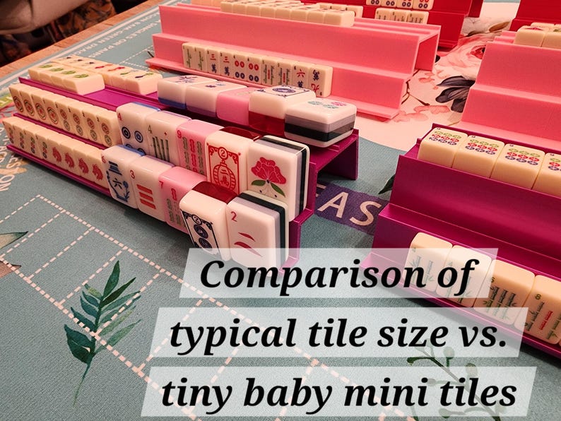 Mini Tiles Double-Handed Rack Set | Travel Racks | Portable Mahjong image 13