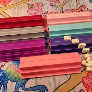Mini Tiles Double-Handed Rack Set | Travel Racks | Portable Mahjong image 2