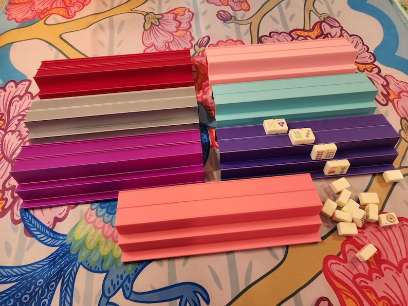 Mini Tiles Double-Handed Rack Set | Travel Racks | Portable Mahjong image 2