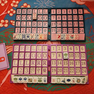 Tablero XL Anywhere / Fichas grandes de Mahjong americano / Solo / Tablero de solitario / Estante incorporado / imagen 10