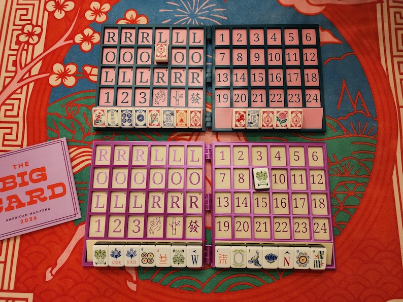 Tablero XL Anywhere / Fichas grandes de Mahjong americano / Solo / Tablero de solitario / Estante incorporado / imagen 10