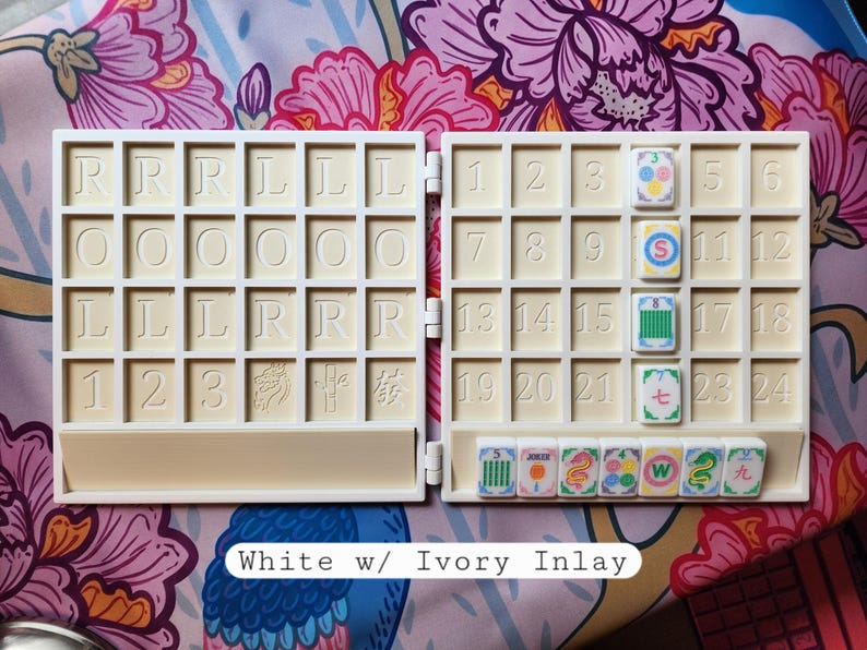 Tablero XL Anywhere / Fichas grandes de Mahjong americano / Solo / Tablero de solitario / Estante incorporado / imagen 4