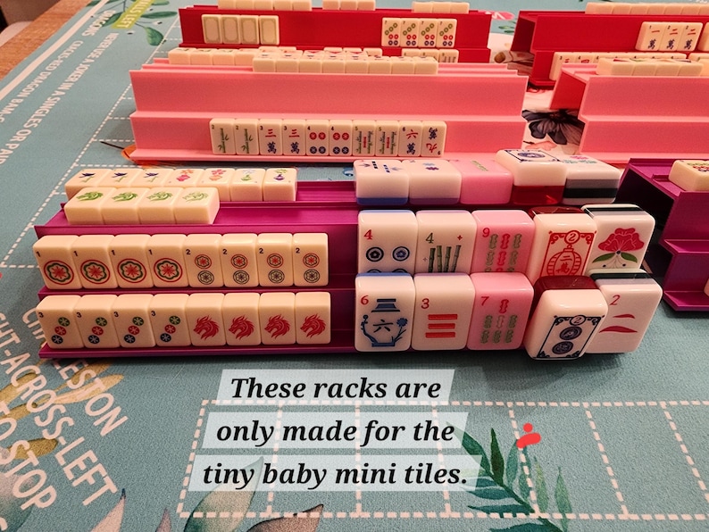 Mini Tiles Double-Handed Rack Set | Travel Racks | Portable Mahjong image 12